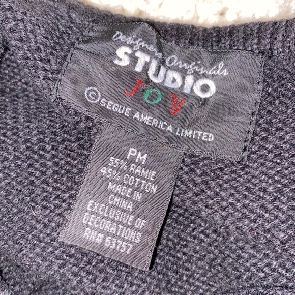 Vintage ugly cute Christmas sweater knit cardigan petite medium new with tags - Picture 4 of 10